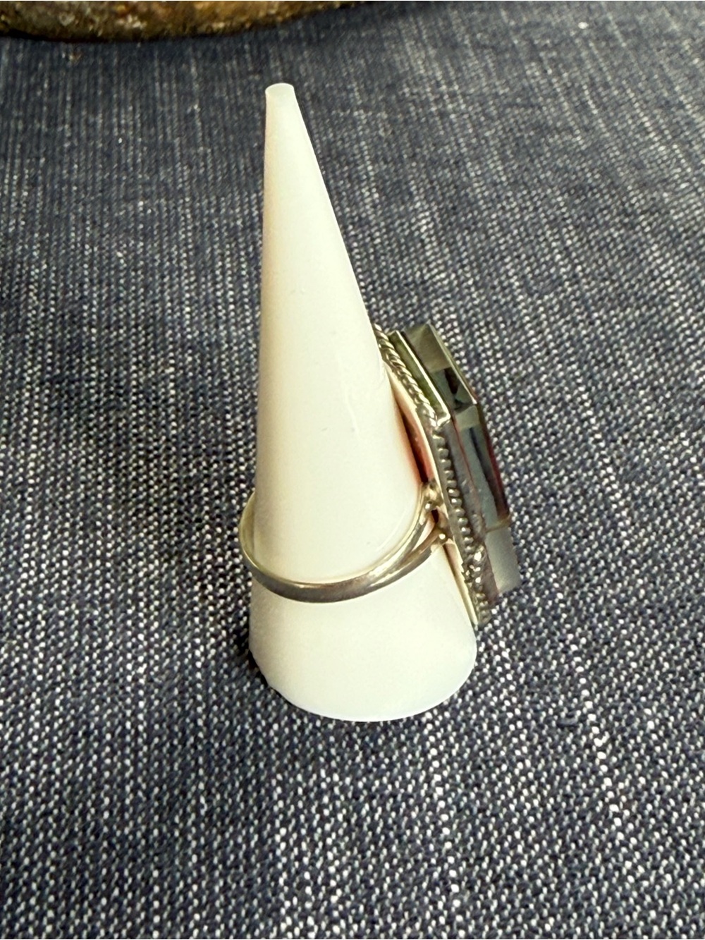 Hand Crafted Multicolor Lightning Opal Ring in Sterling Silver - Sterling Silver - Picture 3 of 6
